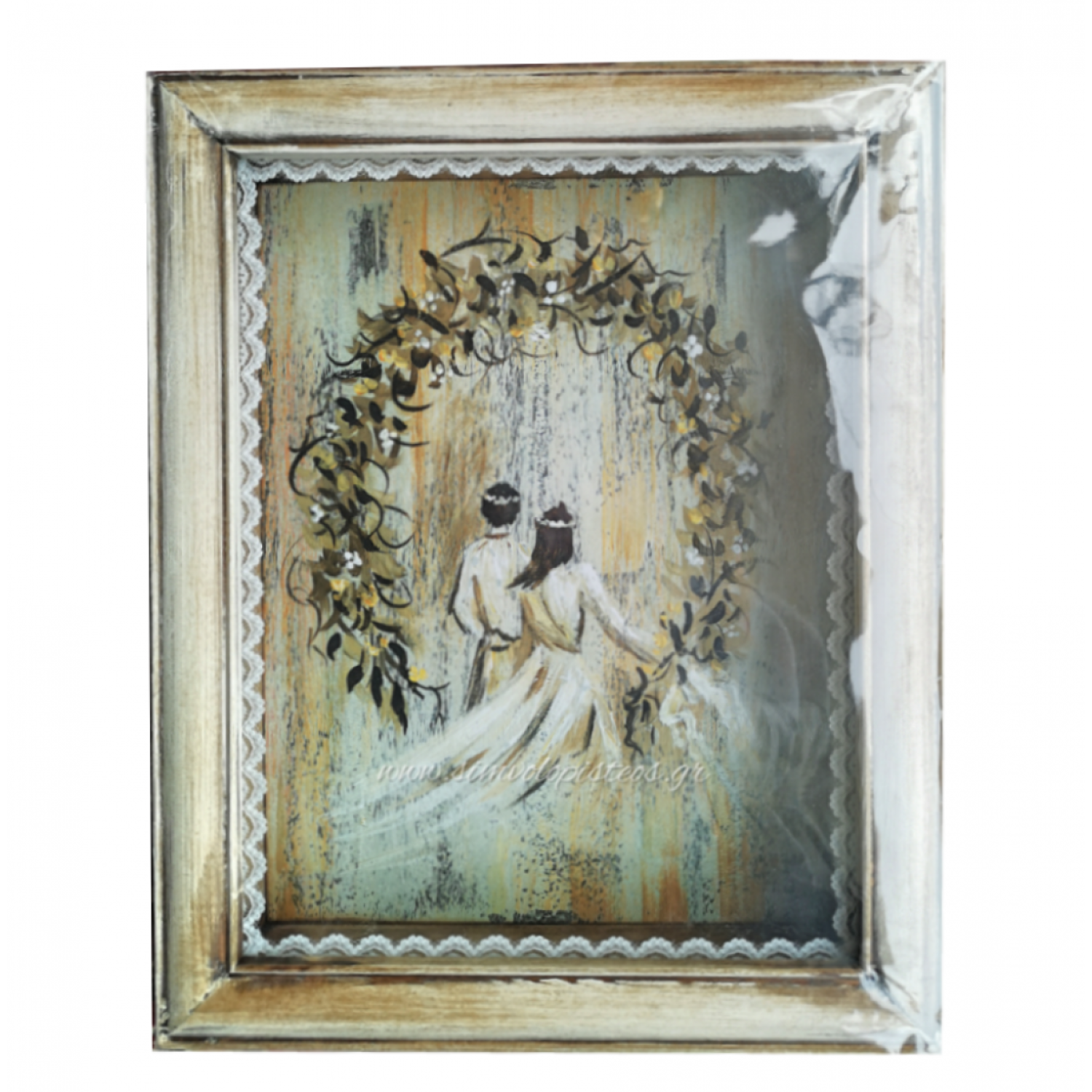 ΣΤΕΦΑΝΟΘΗΚΗ ΝΕΟΝΥΜΦΟΙ~ΧΕΙΡΟΠΟΙΗΤΗ